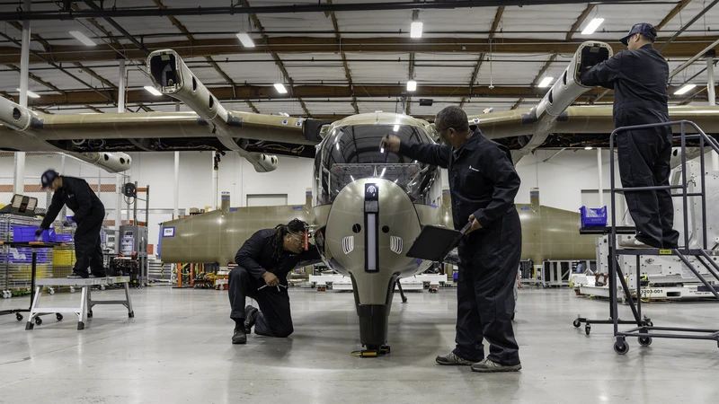 El (eVTOL) Midnight de Archer Aviation durante su proceso de fabricacin. Foto: Archer Aviation